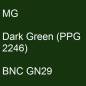 Preview: MG, Dark Green (PPG 2246), BNC GN29.